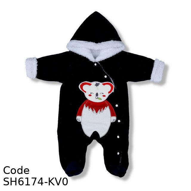 Bodysuit Sh6174-Kv Fur With Hood Winter For Boys Navy Blue