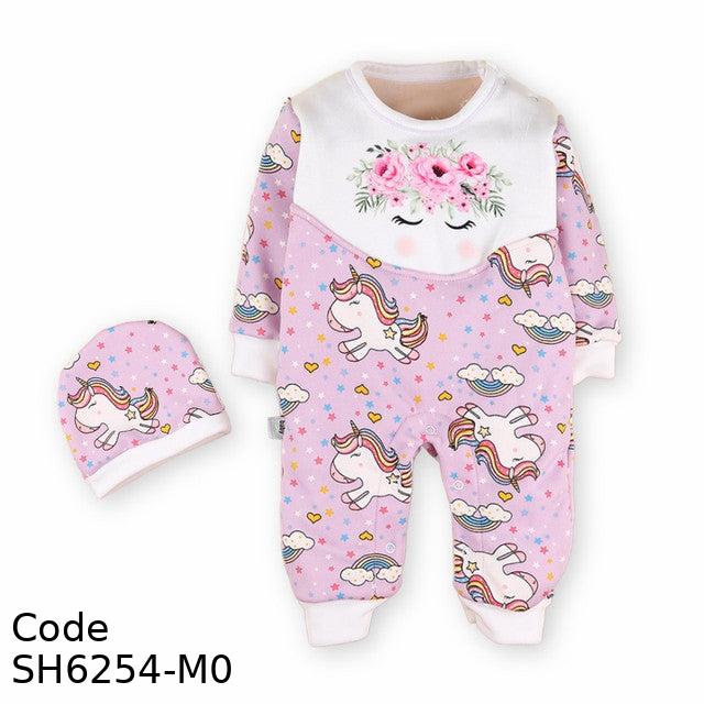 Bodysuit Sh6254-M Winter With Hat For Girls Purple