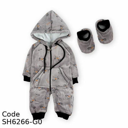 Baby Shoora SH6266-G Winter Bodysuit Romper for Boys