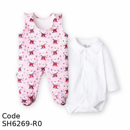 Bodysuit Sh6269-R Winter Chrismas 2 Pieces For Girls Rose