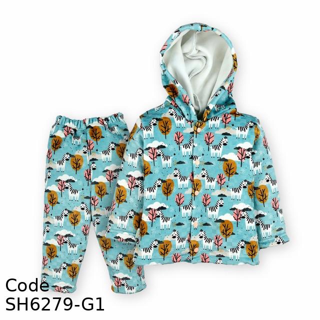 Baby Shoora SH6279-G Winter Pajama 2 pieces for unisex