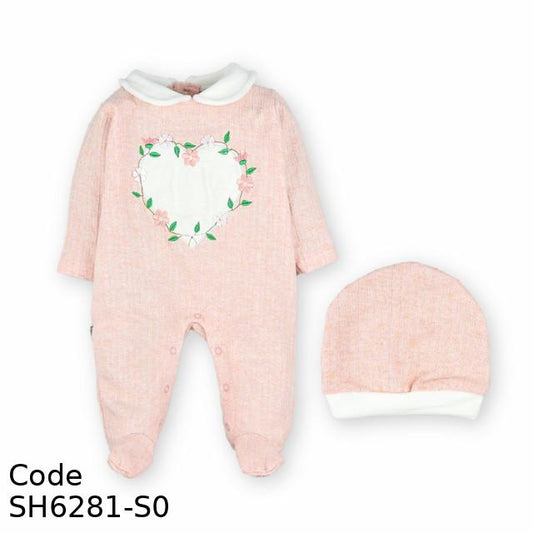 Baby Shoora SH6281-S Autumn Bodysuit Romper with hat For Girls