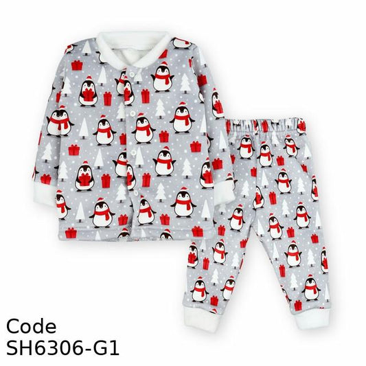 Baby Shoora SH6306-G Penguin winter Pajama For unisex