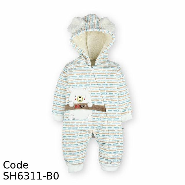 Bodysuit Sh6311-B With Fleece Lining Winter For Boys Blue