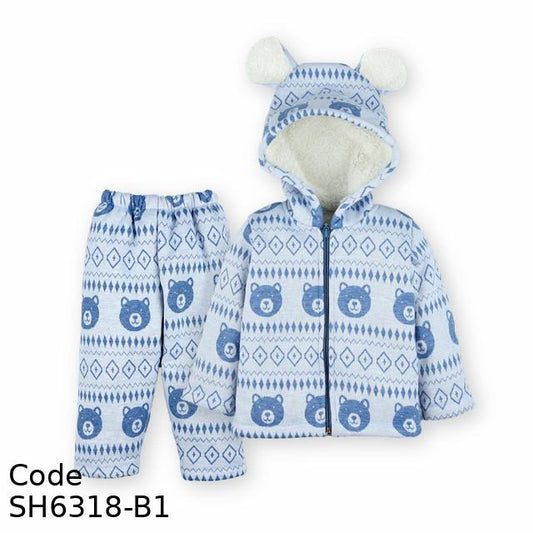 Baby Shoora SH6318-B Winter Pajama 2 pieces for unisex