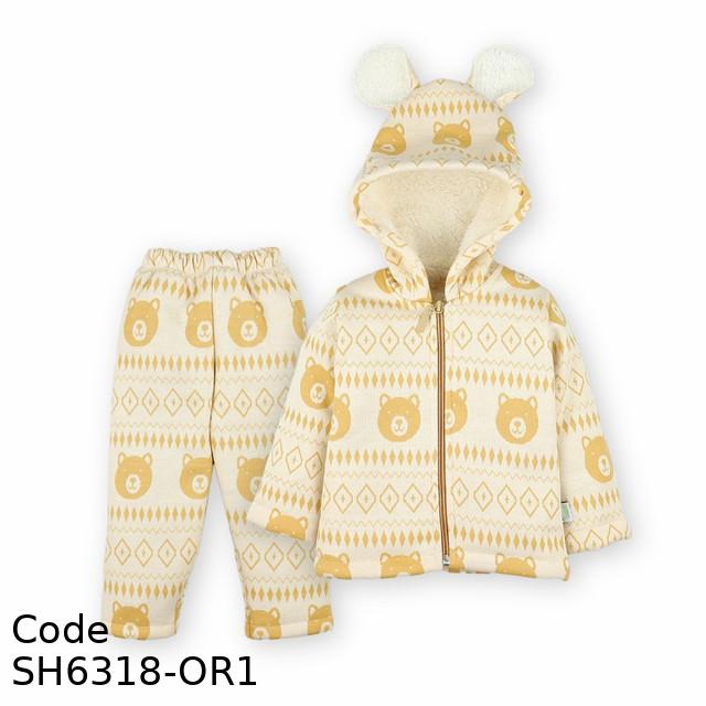 Baby Shoora SH6318-OR Winter Pajama 2 pieces for unisex