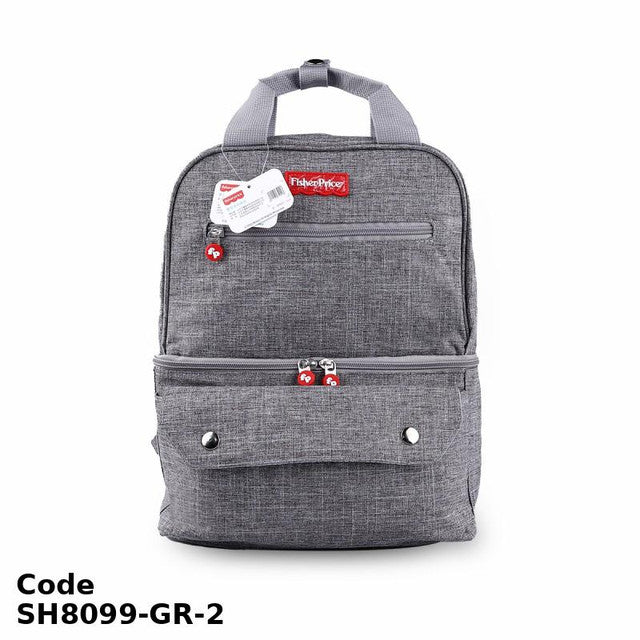 Diaper Bag SH8099-GR Fashionable Backpack Gray 37X27X12 cm