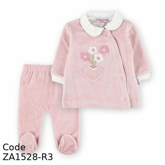 Pajama ZA1528-R Winter Set of 2 pieces Pink For Girls