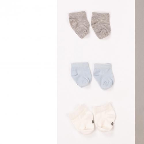 Set Of 3 Pieces  Cotton Baby Socks - Newborn Unisex